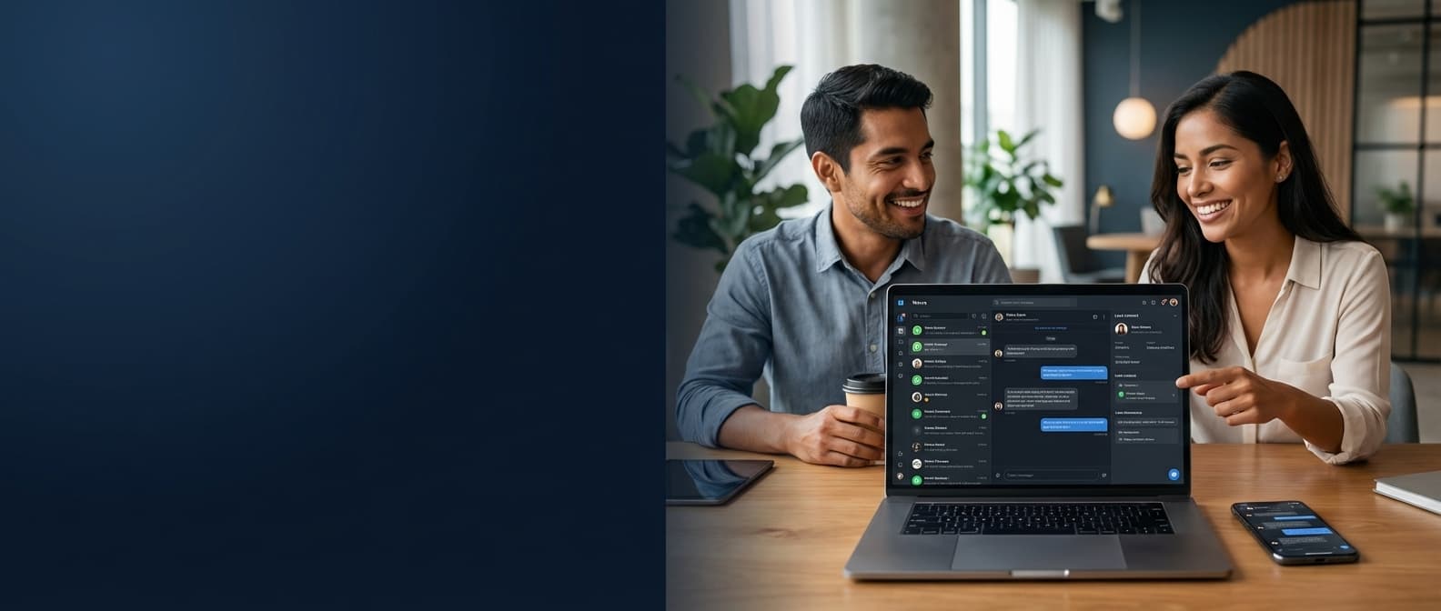 Panel de Wavys mostrando conversaciones comerciales 24/7.